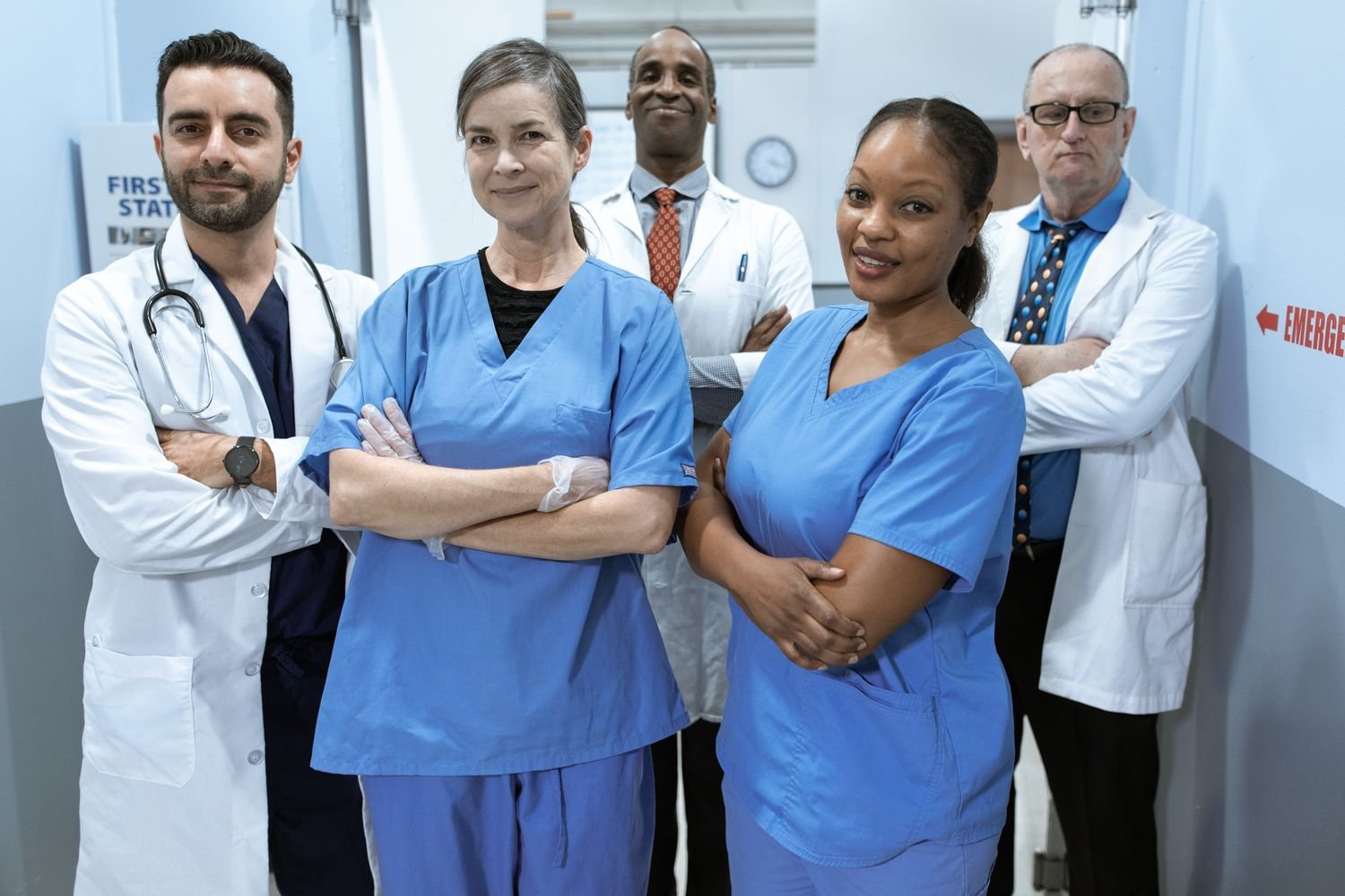 Healthcare professionals; illustrative stock photograph
